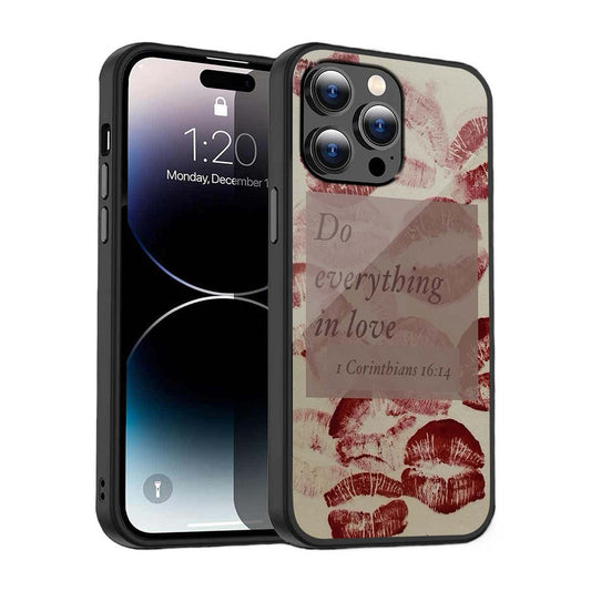Love Kiss Quote Phone Cover | Glass Case