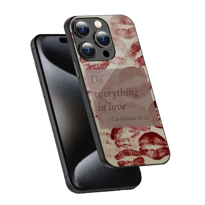Love Kiss Quote Phone Cover | Glass Case