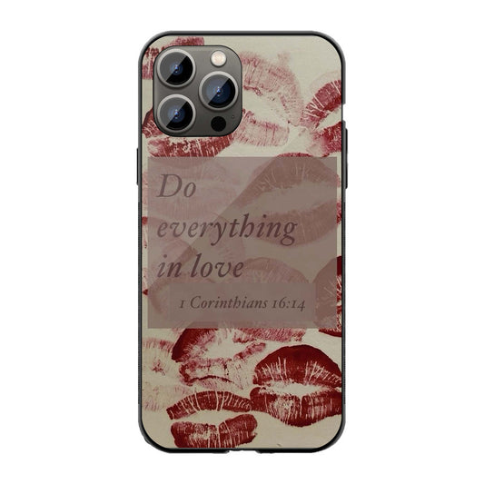 Love Kiss Quote Phone Cover | Glass Case