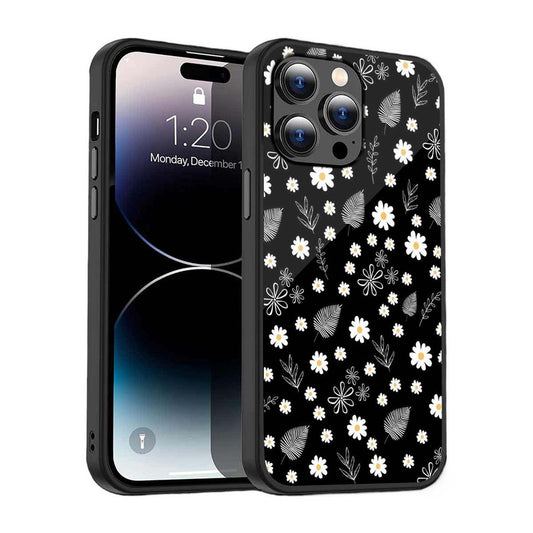 Noir Daisy Phone Cover | Glass Case