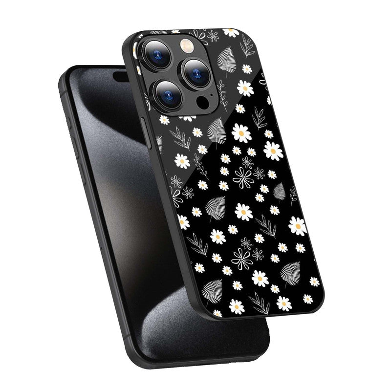 Noir Daisy Phone Cover | Glass Case