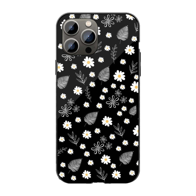 Noir Daisy Phone Cover | Glass Case