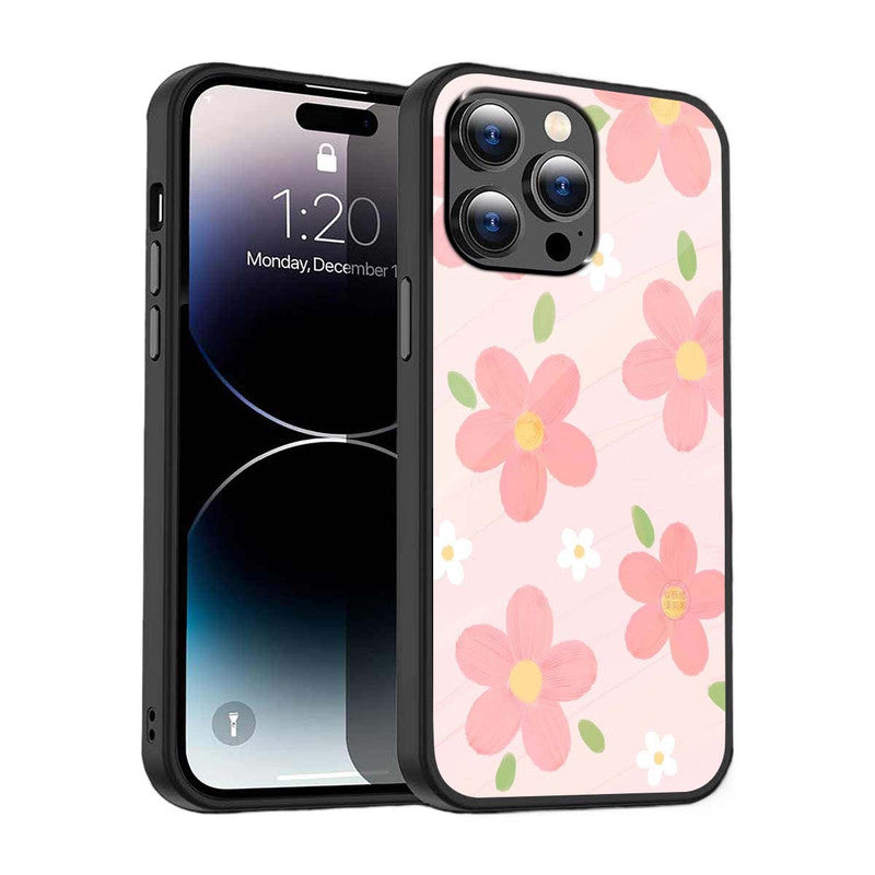 Peachy Petals Phone Cover | Glass Case