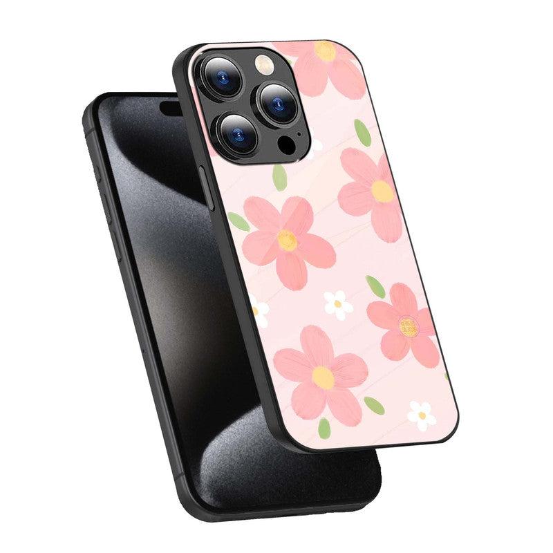 Peachy Petals Phone Cover | Glass Case