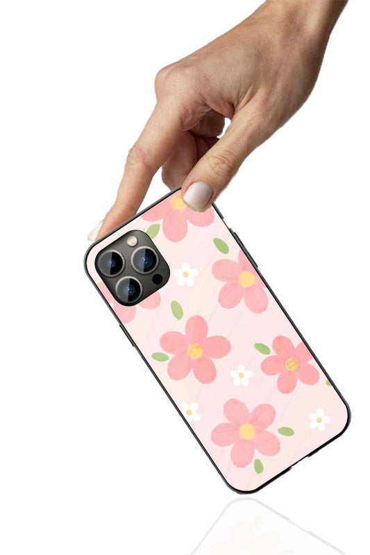 Peachy Petals Phone Cover | Glass Case