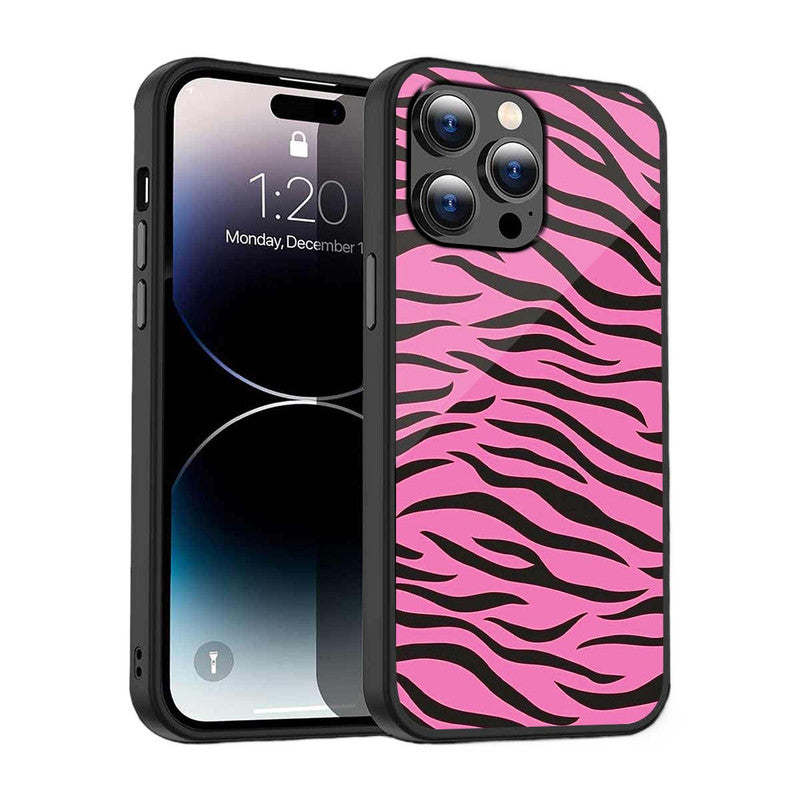 Pink Zebra Phone Cover | Glass Case