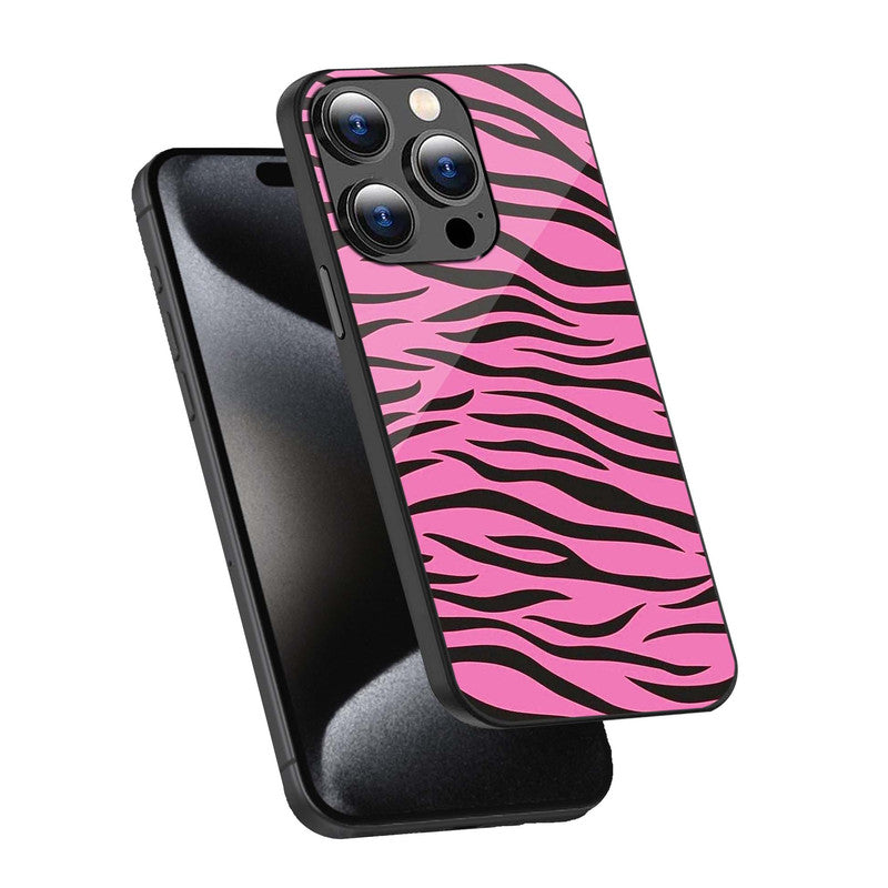 Pink Zebra Phone Cover | Glass Case