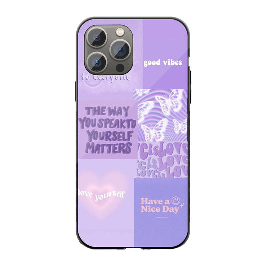 Purple Positivity Phone Cover | Glass Case