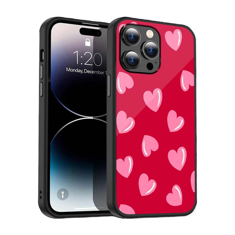 Red Hearts Phone Cover | Glass Case