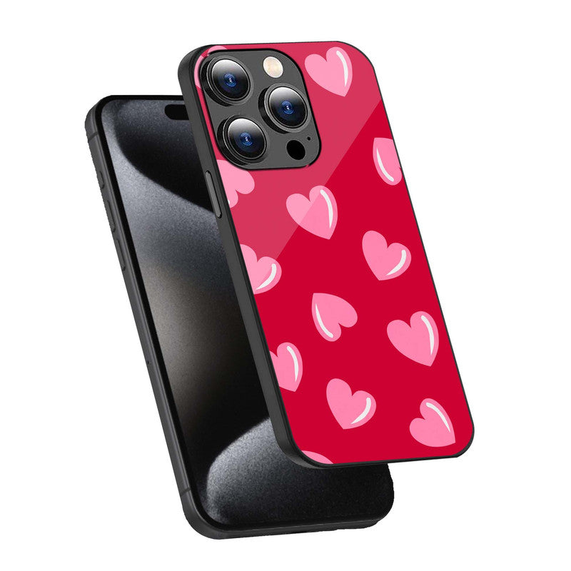 Red Hearts Phone Cover | Glass Case