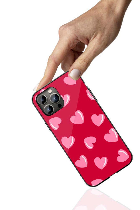 Red Hearts Phone Cover | Glass Case