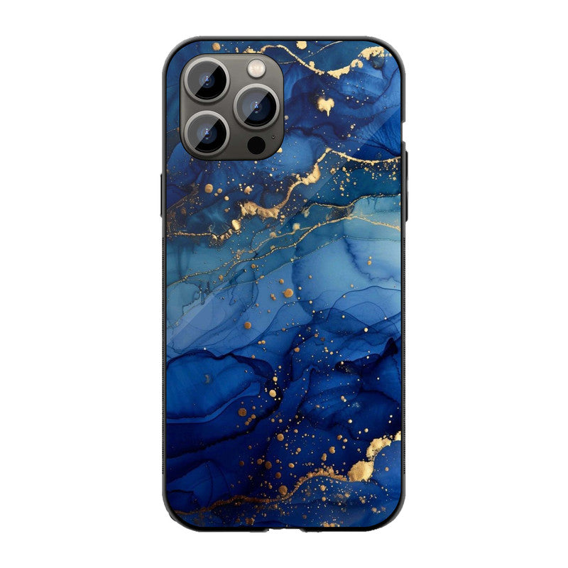 Royal Blue Marble Phone Cover | Glass Case