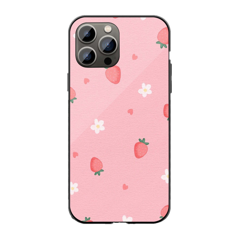 Strawberry Blossom Phone Cover | Glass Case