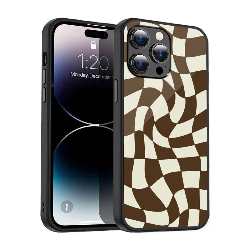 Wavy Checkers Phone Cover | Glass Case