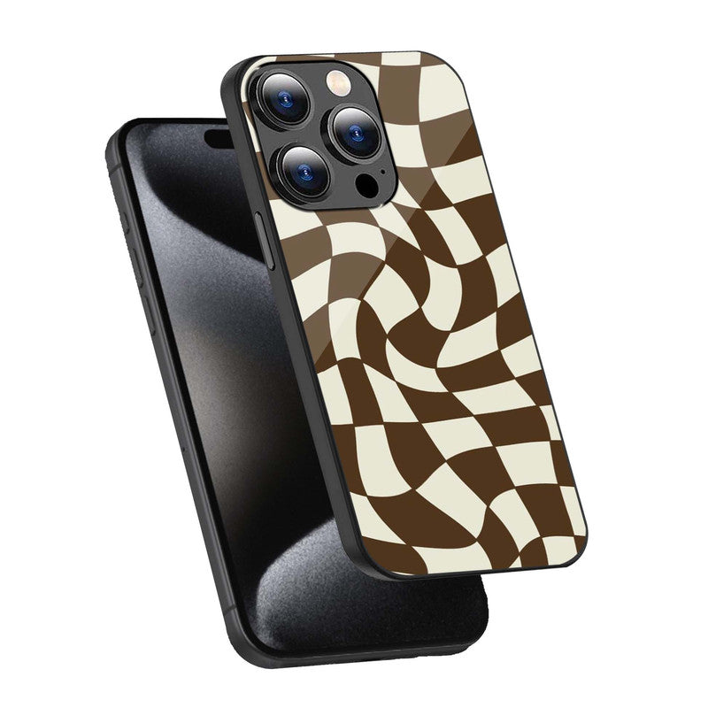 Wavy Checkers Phone Cover | Glass Case
