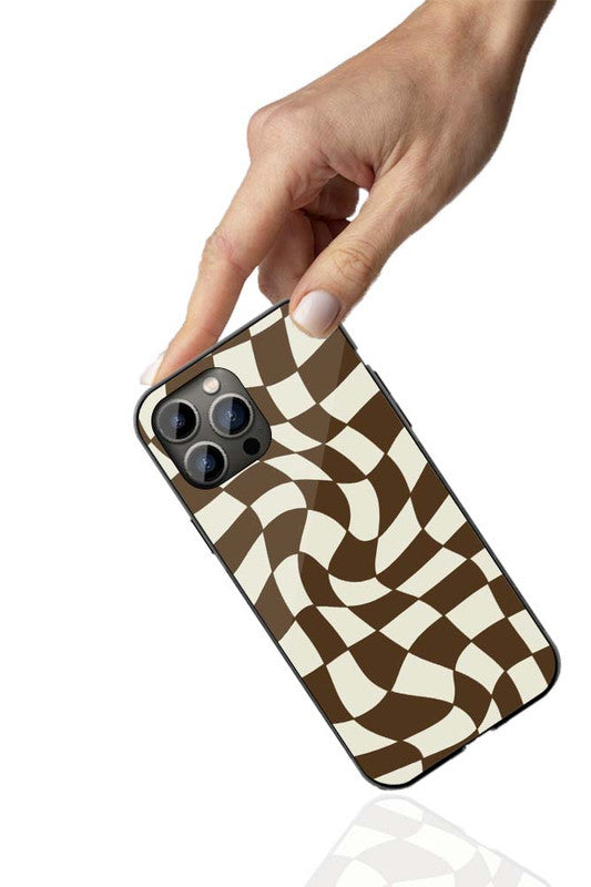 Wavy Checkers Phone Cover | Glass Case